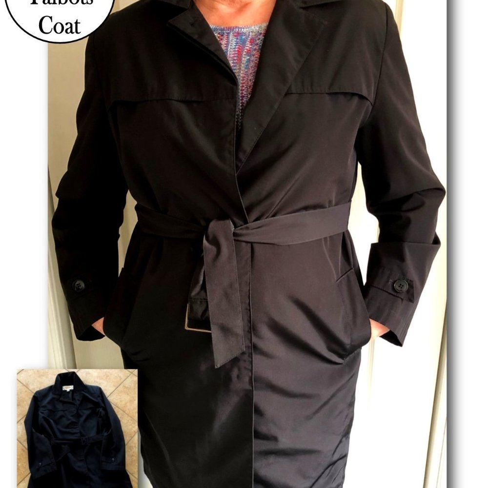 Talbots Black Trench Coat